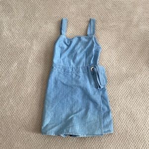Jessica Simpson light denim skort romper
